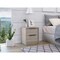 Tuhome Kaia Nightstand, Two Drawers, Metal Handle, Light Gray MLZ6572 - alternate 7